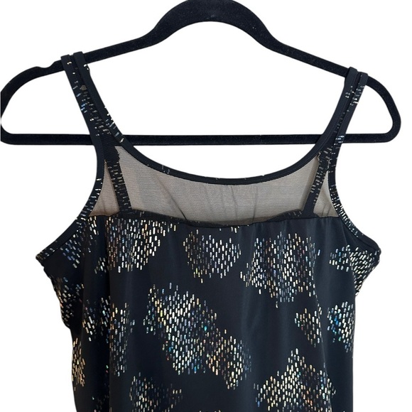 MIRACLESUIT "Iridium Mirage" Underwire Tankini Top | Black | Size 12 | NWOT - Picture 13 of 15